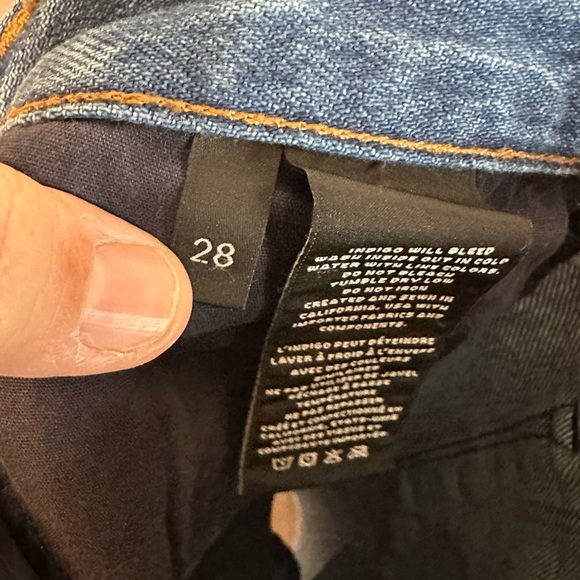 J Brand Johnny Cutoff Frayed Hem Distressed Denim Shorts Size 28 Boho‎ Raw Hem - Picture 4 of 6